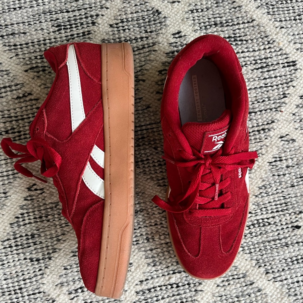 Reebok Red and White kicks